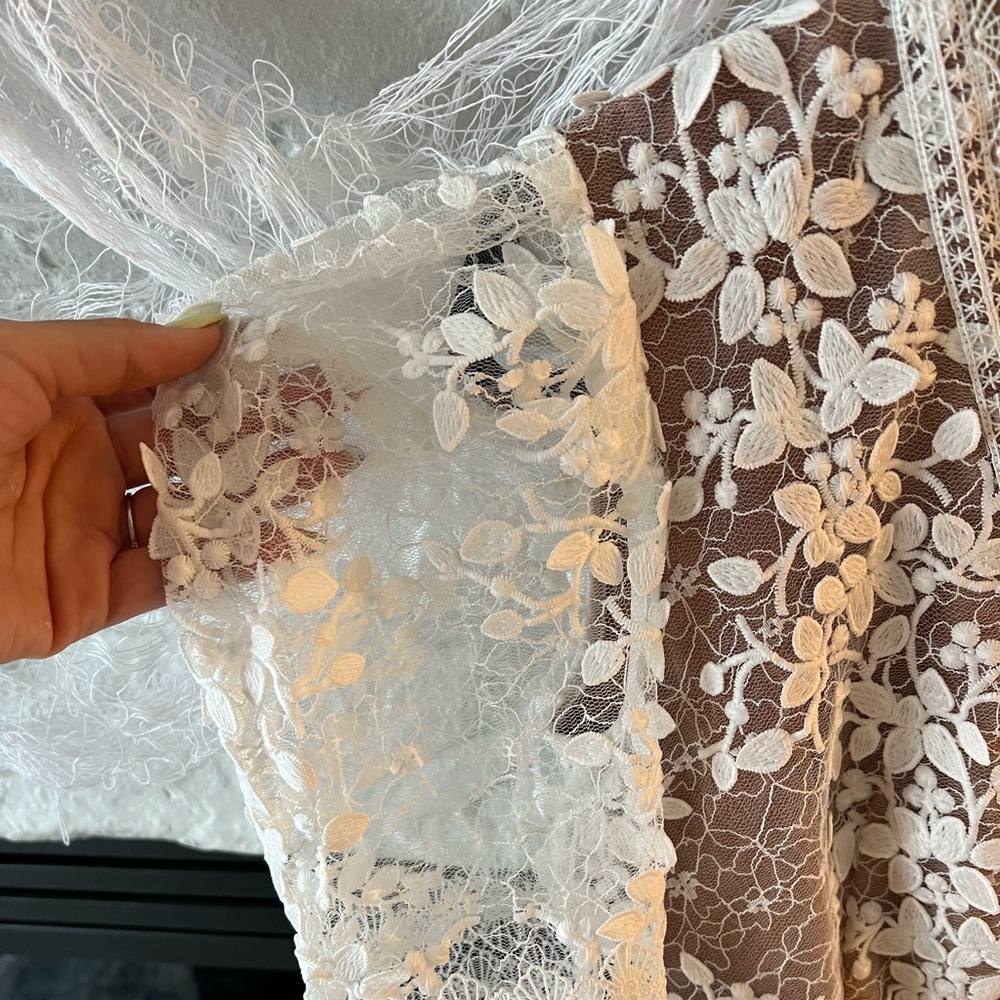 Bronx and Banco White Lace Mini Dress - Picture 8 of 16